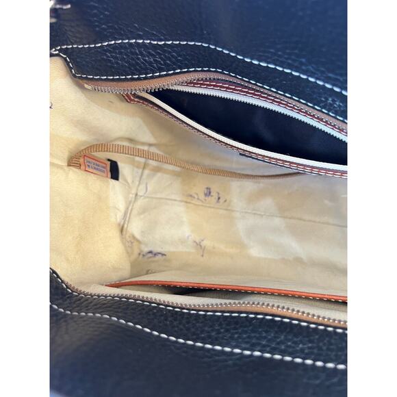 Dooney Bourke East West Cambridge shopper tote Satchel Midnight Navy Blue GUC - Picture 7 of 16